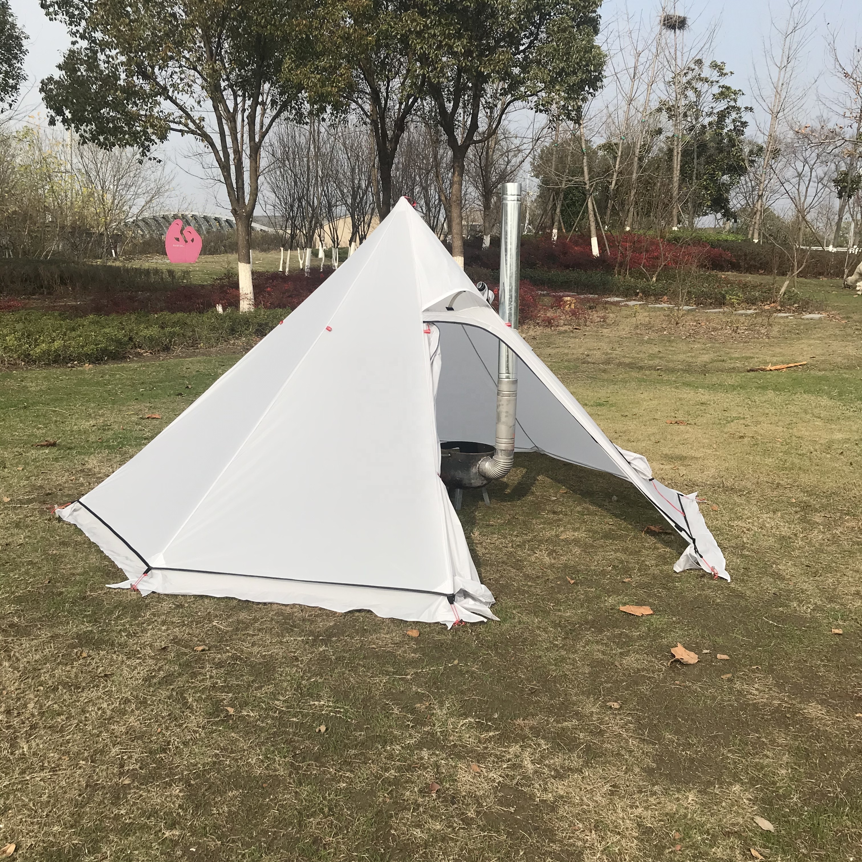 MCETO Winter Tipi Tent TX320PRO Height 160 cm One Pole Pyramid Shape With Snow Skirt Camping Gear Factory