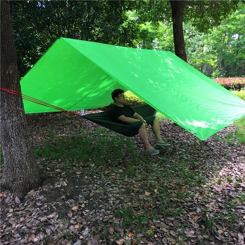 Factory Supply 3X3 Meters Hammock Camping Tarp Outdoor Waterproof Tent Rain Fly