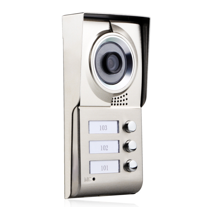 7inch Record wireless Wifi 3 Apartments Video Door Phone Intercom System IR-CUT HD 1000TVL Camera Doorbell Camera with 3 button