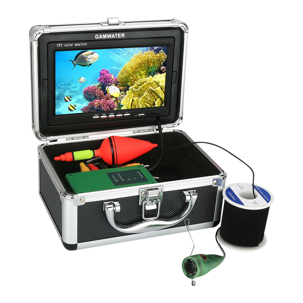 Factory direct sale 10M-30M 7Inch Monitor 1000tvl fish finder Underwater Fishing Video Camera with 6 PCS Infrared Lamp Lights