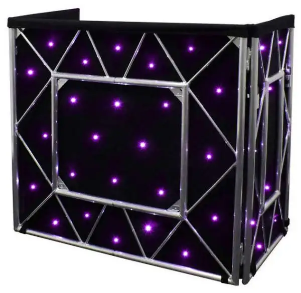 Aluminum Portable DJ Table High Quality Assemble Foldable Mobile DJ Truss Booth For Night Bar