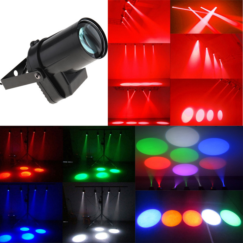 3W RGB Mirror Ball Spotlight Mini Disco Light Single Color Led Pinspot Light For DJ Disco