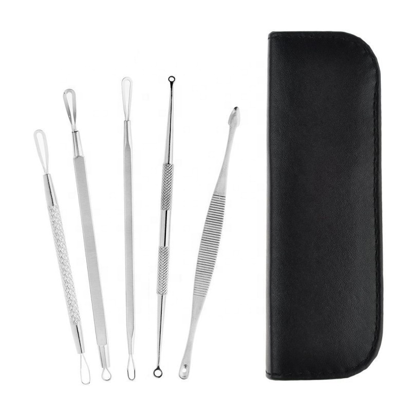 Stainless steel Blackhead whitehead Pimples comedone Acne removing kit