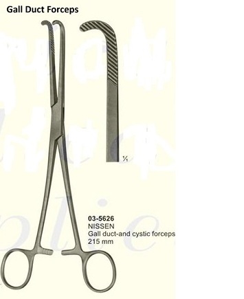 Nissen Gall Duct and Cystic Forceps obstetrical instruments stainless steel made