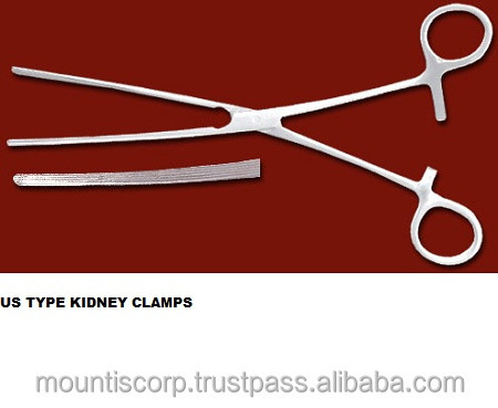 US type kidney clamp high quality medical grade surgical stainless steel medical instruments