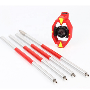 SP063 FDC063 Mini Prism, GMP111 Prism with 4 Poles, Survey Mini Prism for Lei ca Total Station Surveying mini Prism Set/