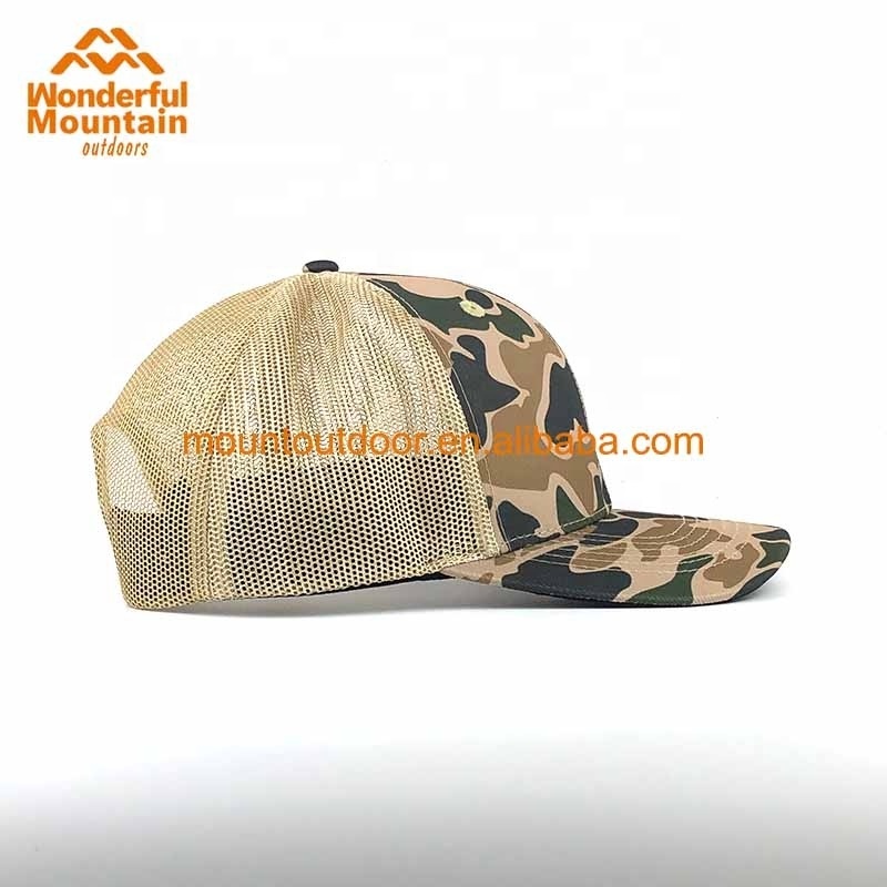 Top selling High quality Custom camo 6 panel mesh trucker hat Richardson 112 style blank hat