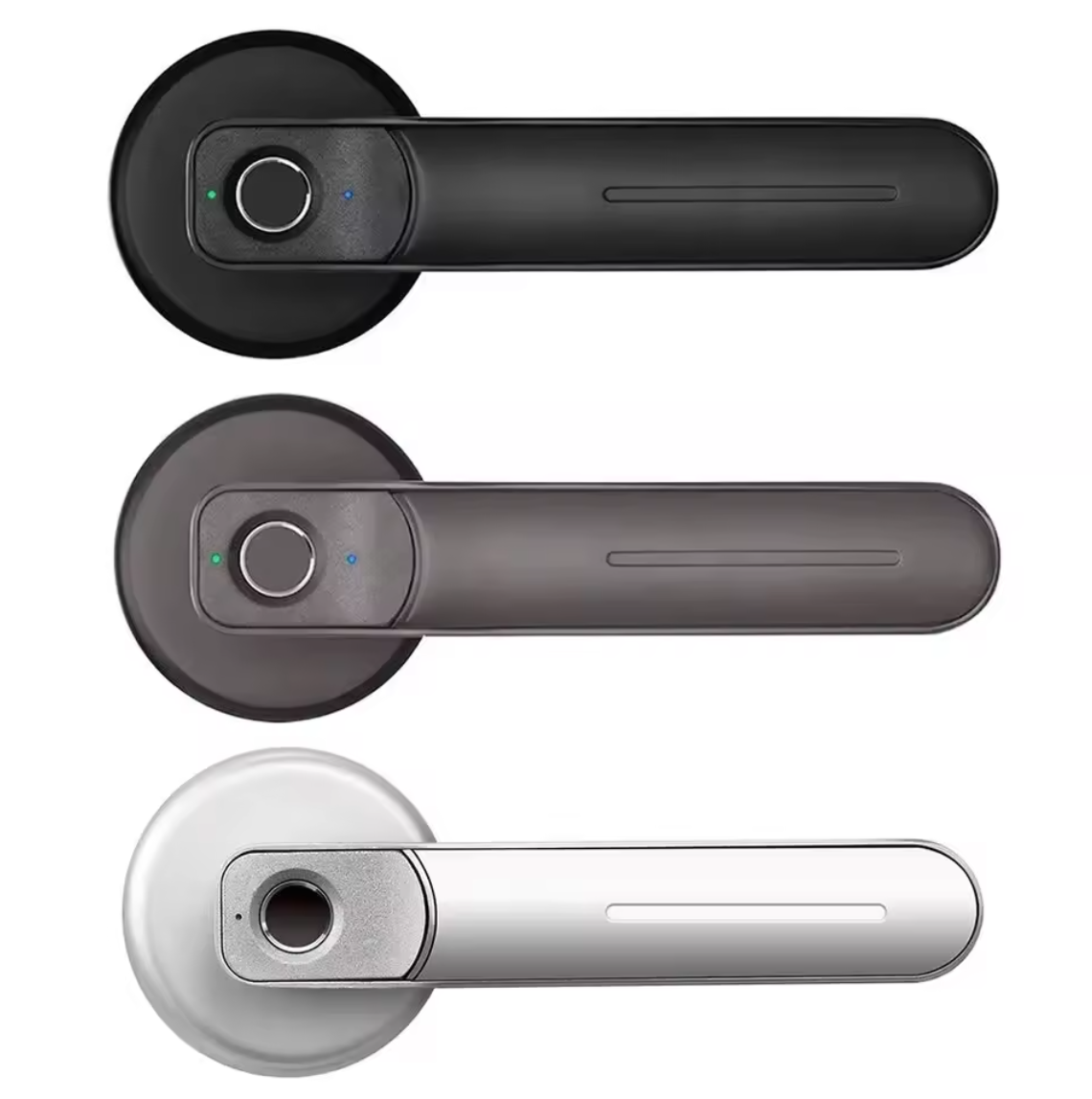 Electronic Digital Security Fingerprint Door Handle Lock Fingerprint Keyless Smart Lock With 2 Keys Biometric Gun Safe Lock