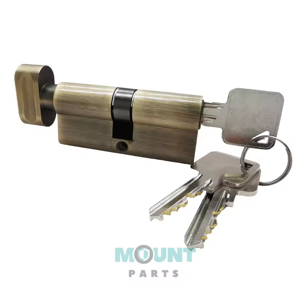 Door Lock Cylinder With Key 45/47/60/64/65/66/70/80/90/120 Double Keyed Quality Brass Rounded Mortise Door Lock Cylinder