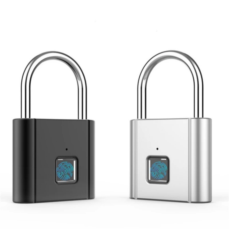 Fingerprint Padlock, Smart Padlock Fingerprint Lock, Keyless Biometric Lock Suitable for Luggage, Suitcase