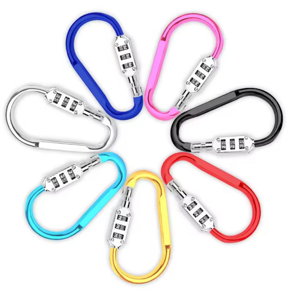 Combination Code Lock Safe Travel Bag Luggage Security OEM Locker Lock Code Zinc Alloy D-Ring Chain Clip Hook Combination Lock