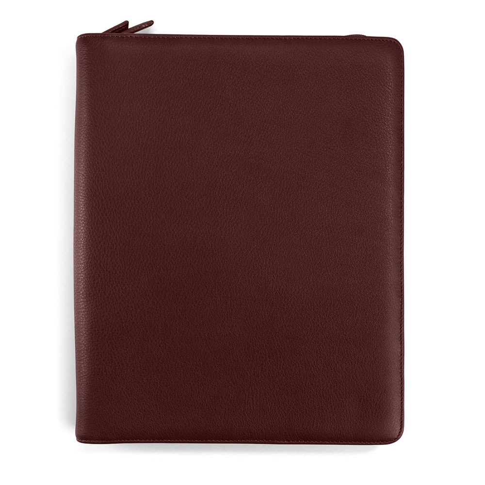 Classic Zippered Closure PU Leather Padfolio Conference Portfolio For Office