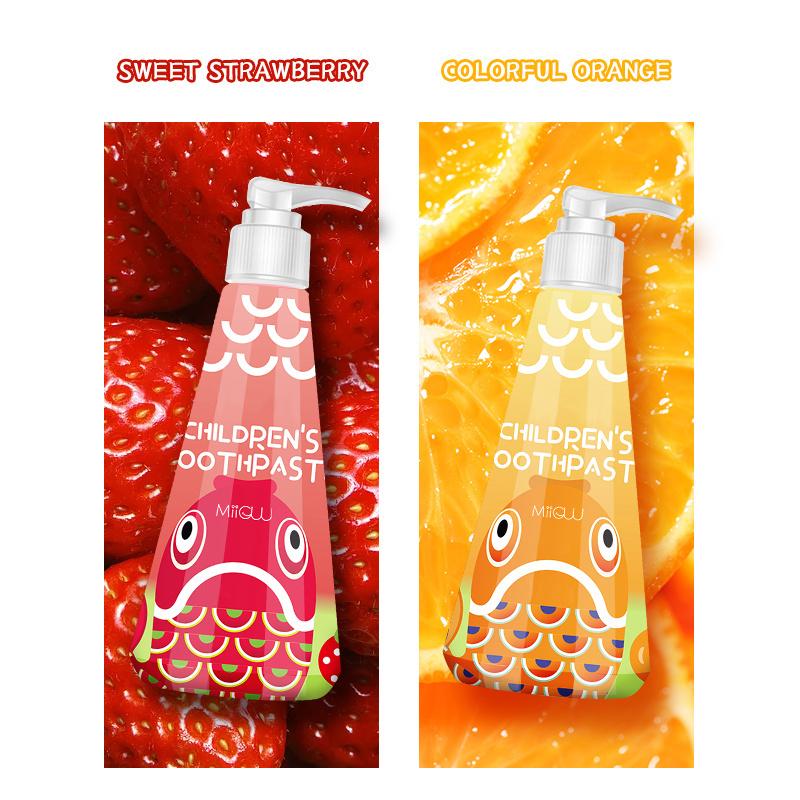 Natural Kids Toothpaste Oral Freshing Protection Teeth Whitening Anticavity Fluoride Toothpaste With Children Fruitly Flavored