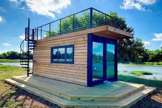 Uk outdoor storage house prefab small modular guest house tiny home on wheels prefabricated wooden house