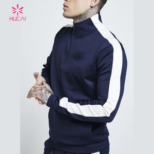 High Quality  Custom Mens Sports Blank  Plain slim fit velour hoodies sweatshirts Tracksuit