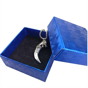 Retro punk personality trend Wolf tooth men's necklace pendant accessories stainless steel