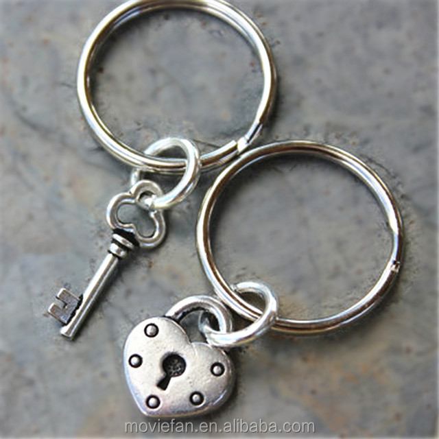 Key to my heart keychains heart lock and key charms keyrings Best friends BFF Couples Gift