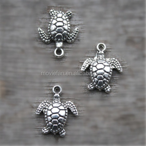 Turtle Charms Antique Tibetan Silver Tone Sea Tortoise pendants charms Sea turtle 15x11mm