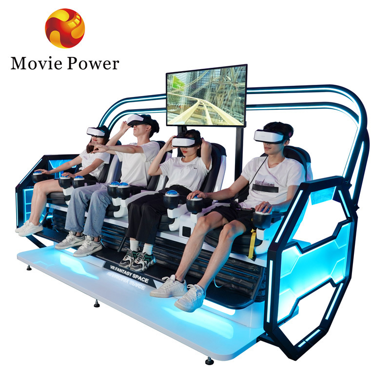 2023 Newest Design Vr Multiplayer Video Game  Virtual Reality Games Shooting Sports  9d VR Cinema 4 Seat