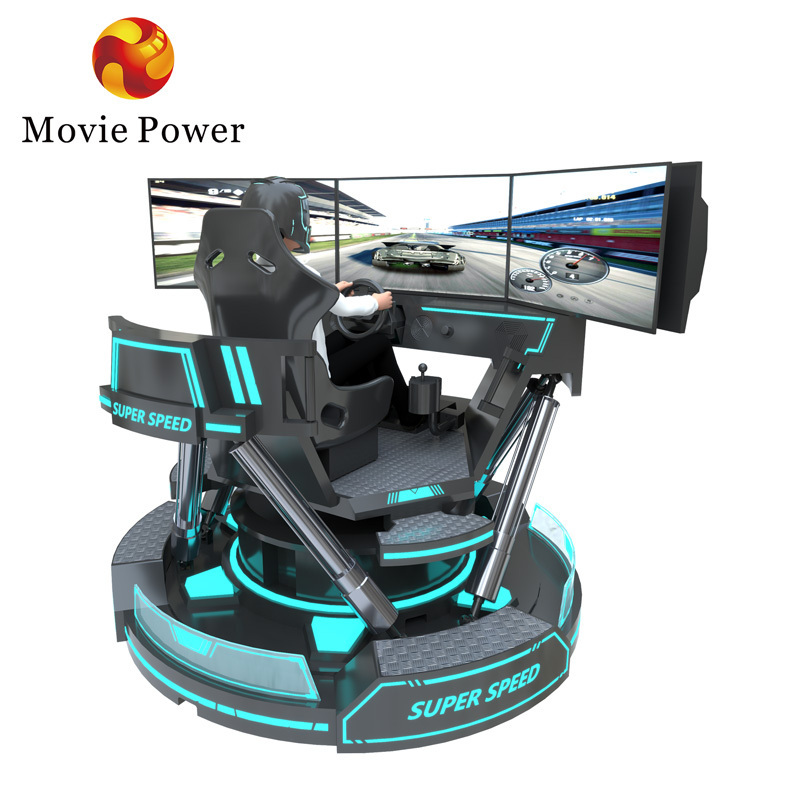 f1 racing simulator hydraulic driving simulator seat exciting 3 screen vr car racing driving