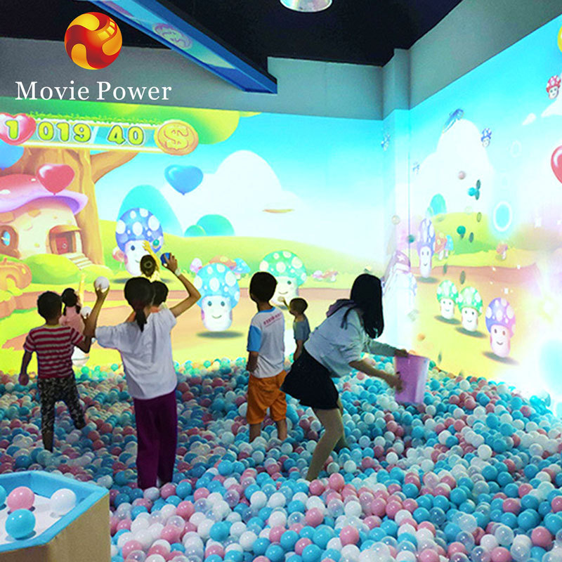 VR Kids Fun zone AR Magic Ball Interactive Projection Wall Game  AR Children Interactive Projector Games