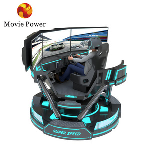 6 dof car racing simulator 3 screen vr driving simulator 9d vr motion games machine virtual reality