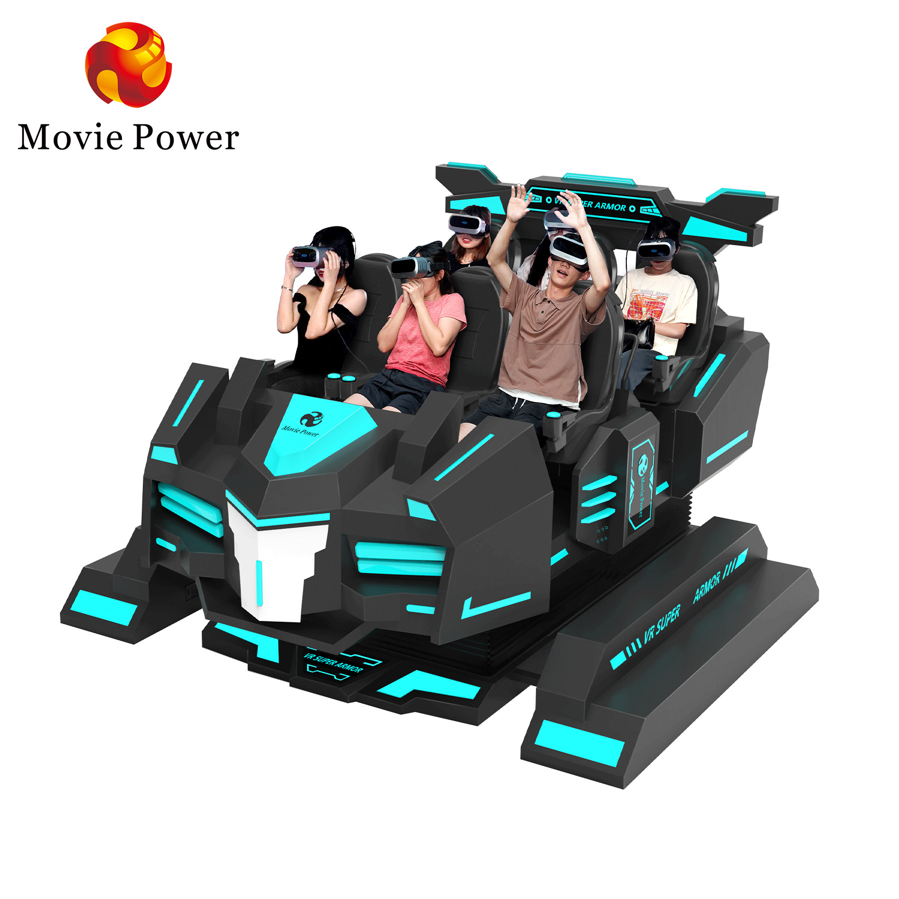 Amusement Park Rides Vr 9D Cinema Factory Price 9D Vr  Glasses 6 Seats Vr Amusement Game 9D Simulador De Cinema