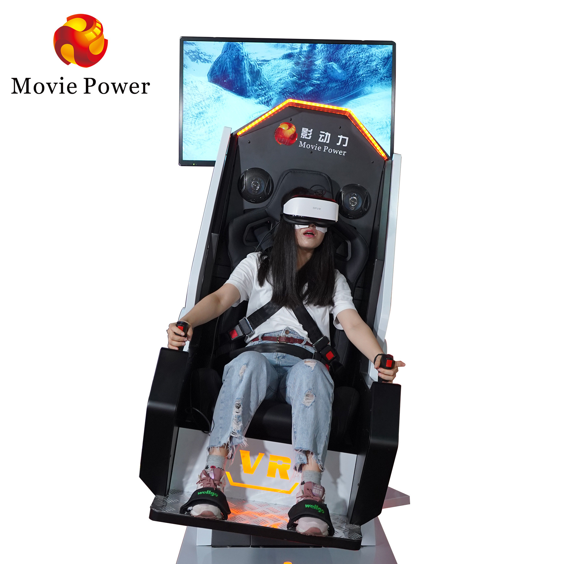 high quality VR game  Vr Aircraft 9d 720 degree Flight Simulator Cockpit roller coaster for sale VR game