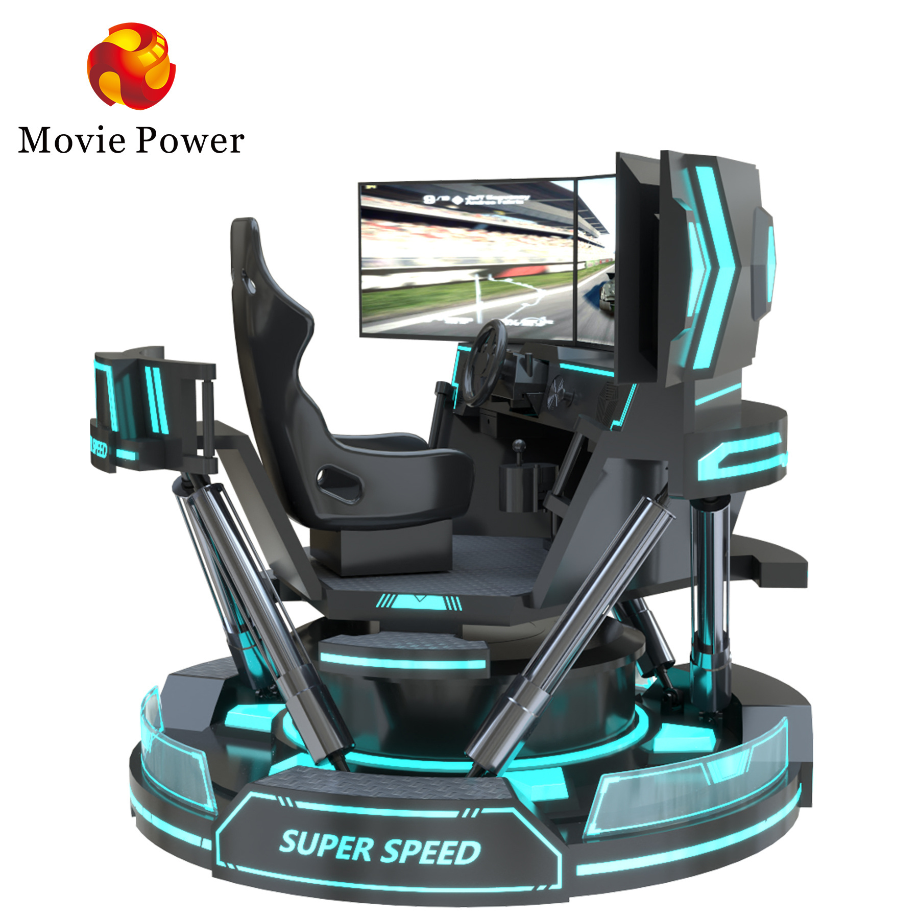 6 dof car racing simulator 3 screen vr driving simulator 9d vr motion games machine virtual reality