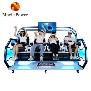 2023 Newest Design Vr Multiplayer Video Game  Virtual Reality Games Shooting Sports  9d VR Cinema 4 Seat