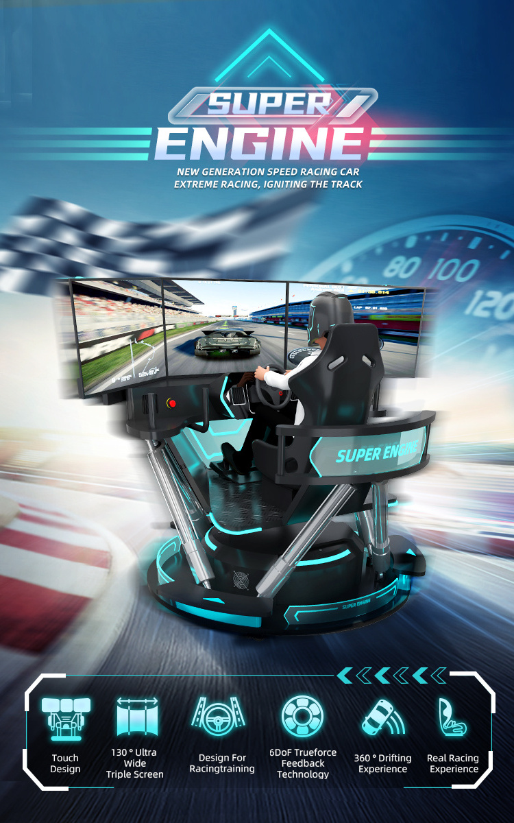 simulator driving car racing virtual reality 9d racing motion simulator video game simulator