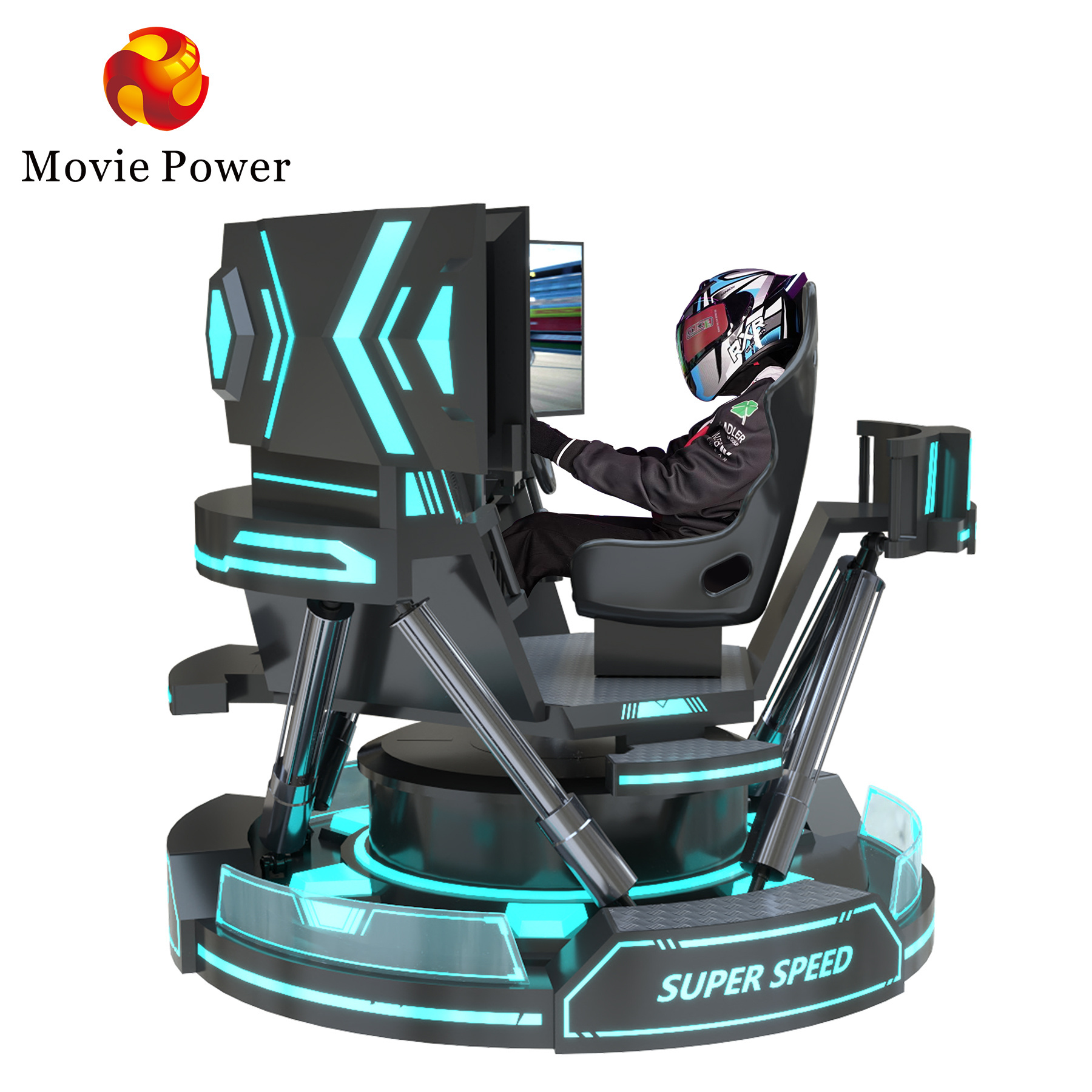 6 dof car racing simulator 3 screen vr driving simulator 9d vr motion games machine virtual reality