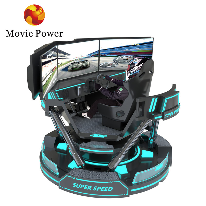 6 dof car racing simulator 3 screen vr driving simulator 9d vr motion games machine virtual reality