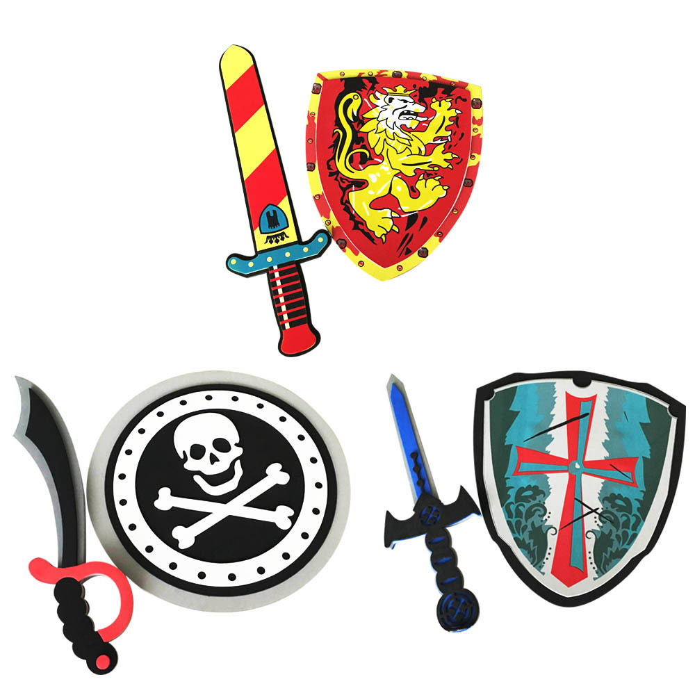 Support customization of all kinds of foam toys Pirate shield set toys EVA foam sword and shield toys