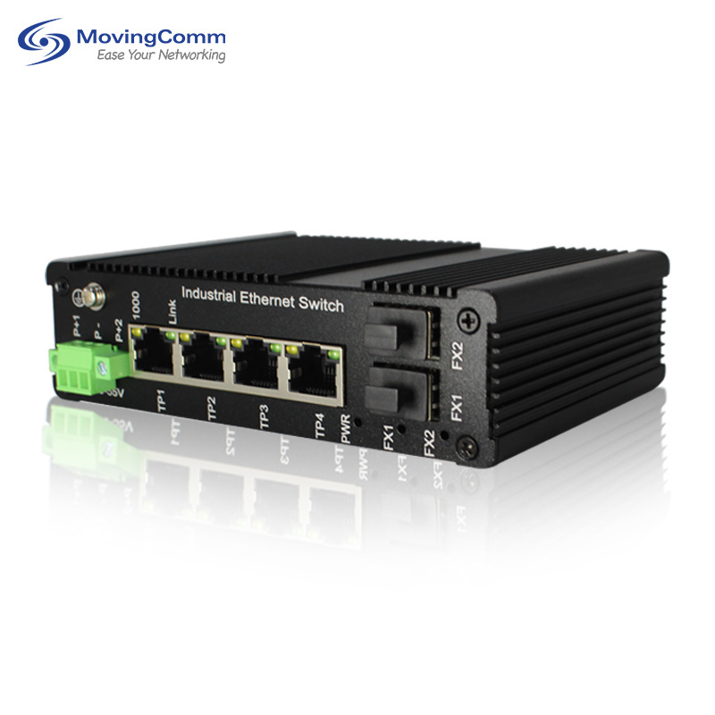 Industrial Unmanaged Din Rail Mounting Ethernet Switch Poe Network Switches Including 4*1000M Poe+2*1000M Sfp Optical Port