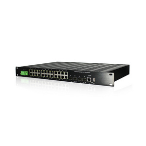 19 Inches Rack Moun L3 Managed Industrial Ethernet Switch Gigabit 24 Port Switch 4 10G Uplink Sfp For Outdoor Security System