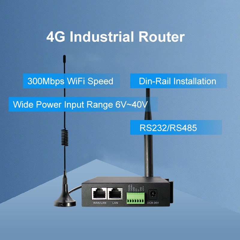 ST Oem/Odm Industrial 3G 4G Lte Router Mt7628 150Mbps Openwrt 4G Cellular Cpe Wireless Router With Sim Card Slot With Guide Rail