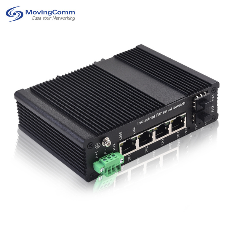 Industrial Unmanaged Din Rail Mounting Ethernet Switch Poe Network Switches Including 4*1000M Poe+2*1000M Sfp Optical Port