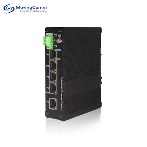 Unmanaged Industrial Switch Full Gigabit Network Ethernet Switches 5 Port Industrial Poe Switch Support Dc10-55V Input