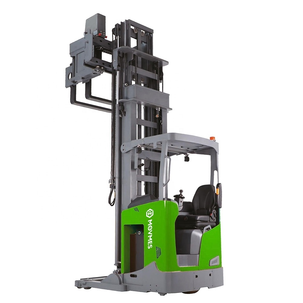 Multi directional Electric narrow aisle reach truck side loader forklift electric lift stacker