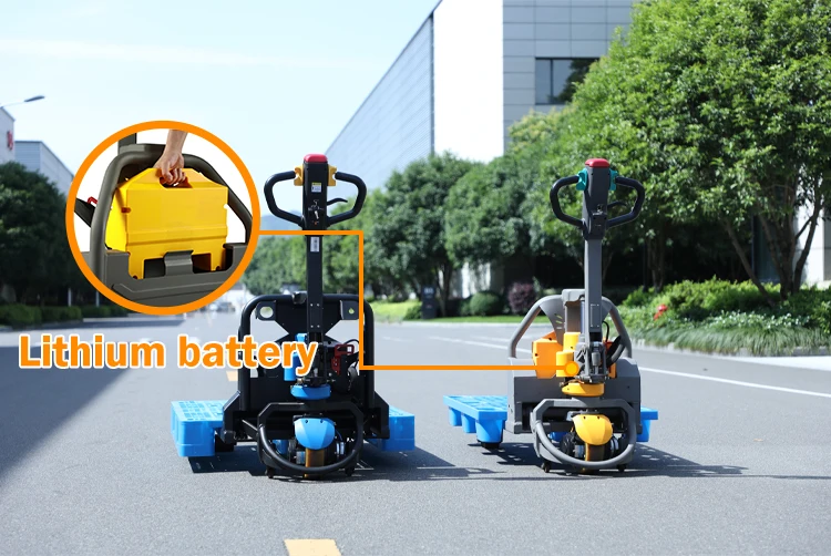 Full Li-ion Battery Electric  Pallet Truck 1500 kg 1.5 ton Electric Pallet Jack with Lift Height 110 mm