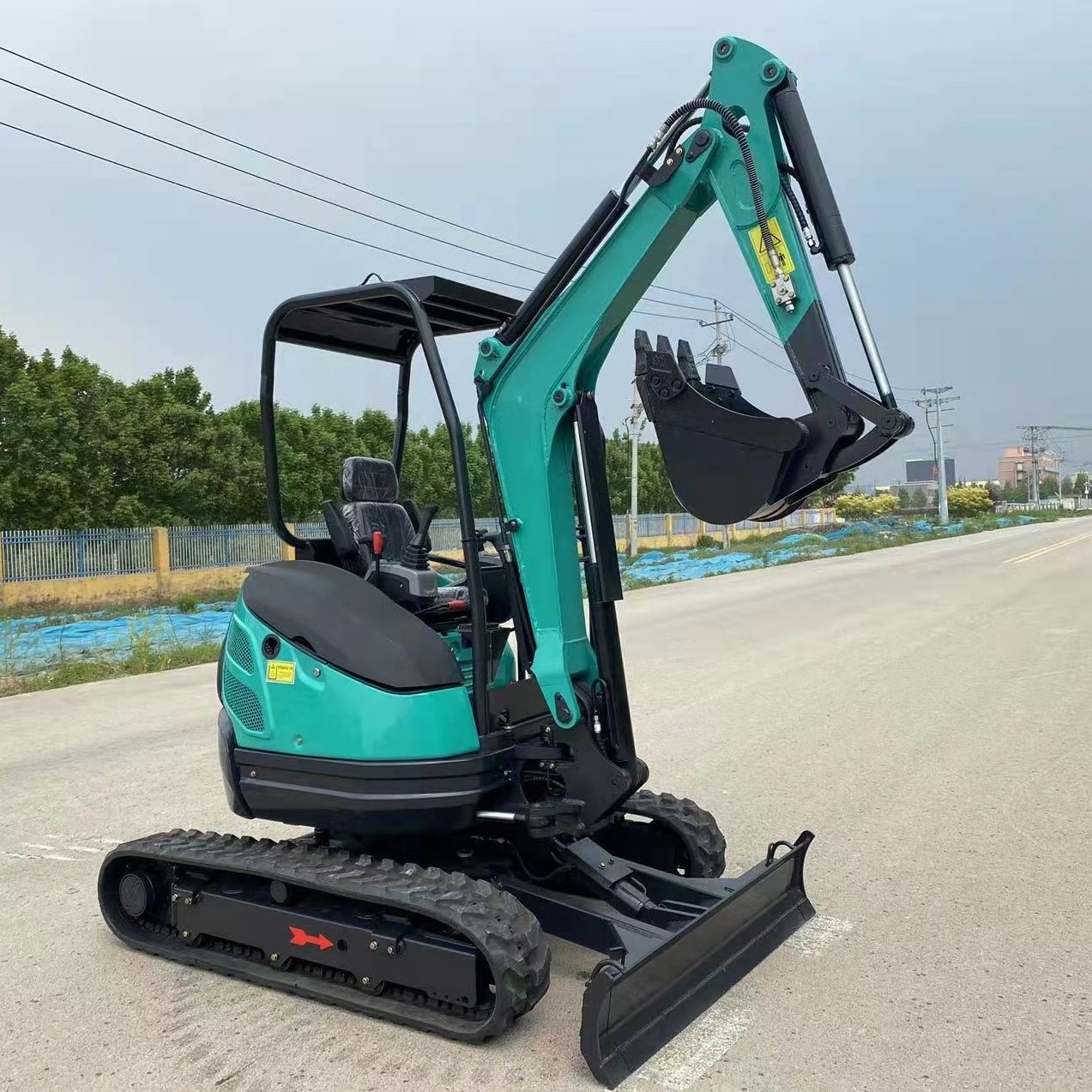 1.5 ton excavator full hydraulic pilot 1.7ton mini excavator with swing boom/hammer/auger