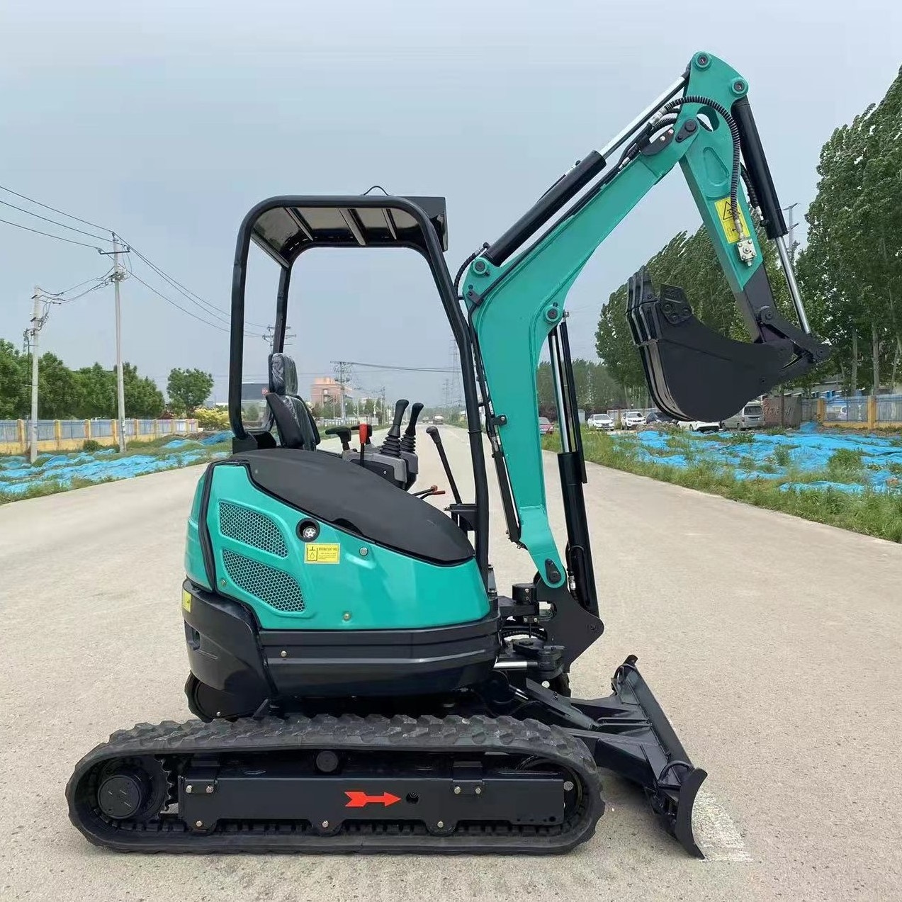 1.5 ton excavator full hydraulic pilot 1.7ton mini excavator with swing boom/hammer/auger