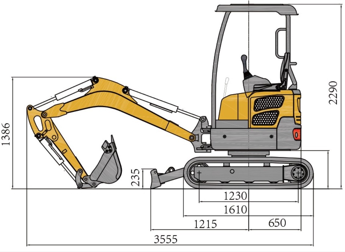 FREE SHIPPING! Chinese cheapest CE EPA 0.8 ton 1 ton 2 ton 3 ton Mini Excavator Digging Cabin Multi Function Digger Attachment