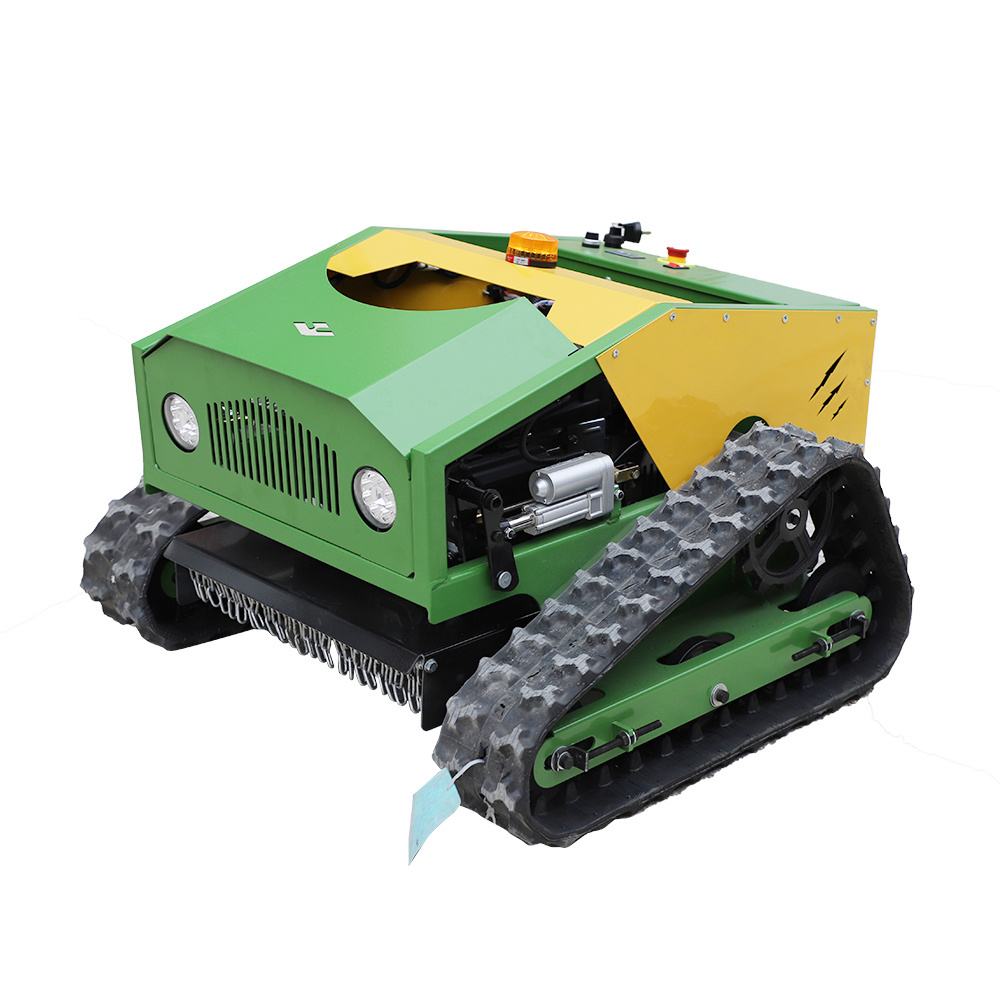 Cordless Slope lawn mower rubber truck chassis tracker lawn mower radio remote controlled lawn mower