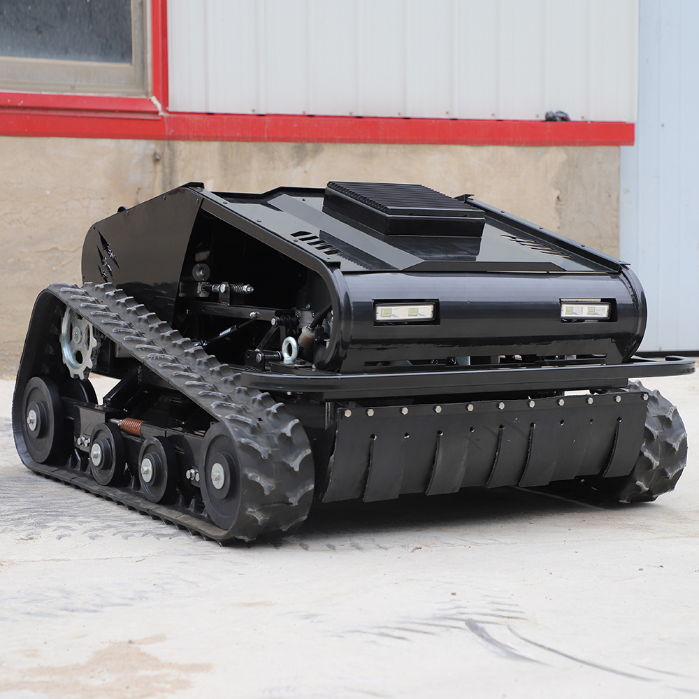 Cordless Slope lawn mower rubber truck chassis tracker lawn mower radio remote controlled lawn mower