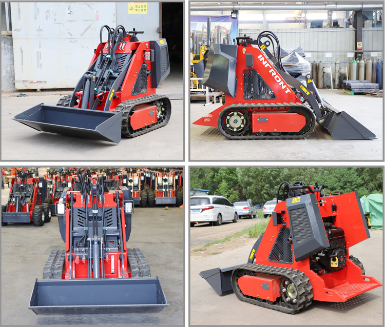 Mini crawler compact skid steer loader China high quality 23hp mini skid steer loader with attachment