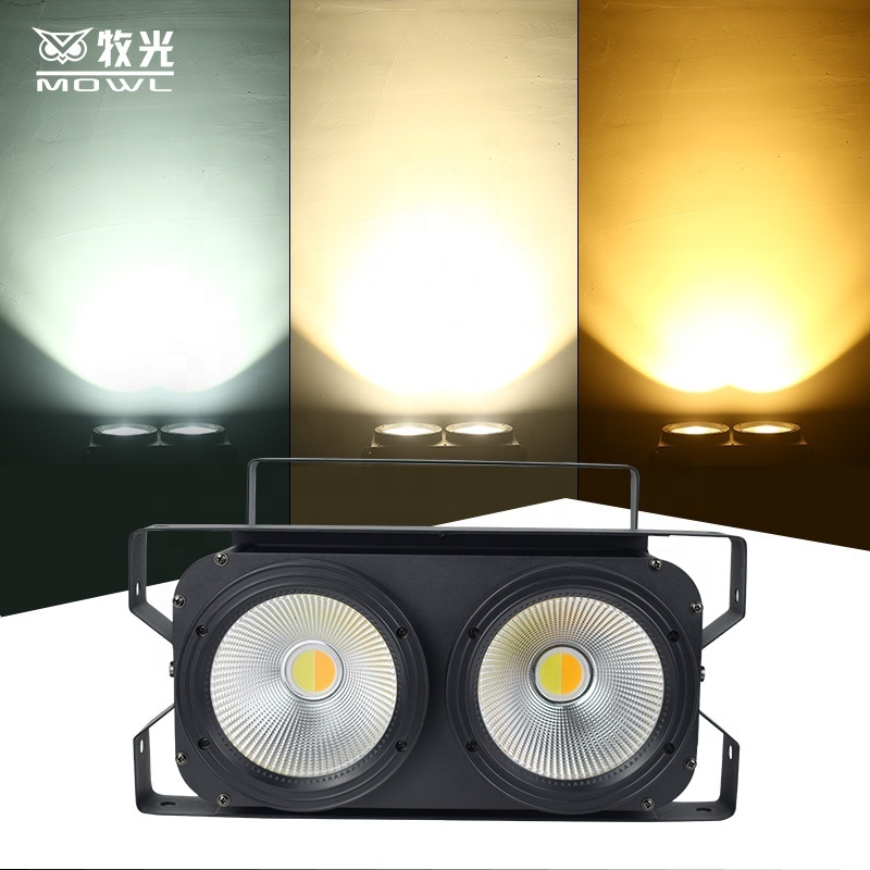 Hight Quality LED COB Par Light DMX 512  2pcs*100w blinder light for Studio Show