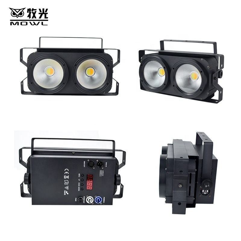 Hight Quality LED COB Par Light DMX 512  2pcs*100w blinder light for Studio Show