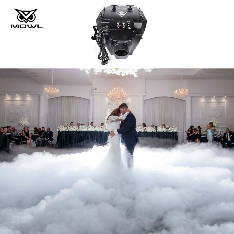 MOWL 6000W High Power Low Lying Nimbus Smoke Dry Ice Fog Machine for Wedding Stage Party